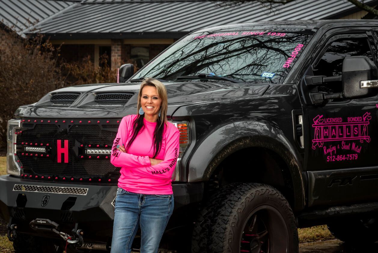 Shannon-Hall-standing-in-front-of-branded-truck-image